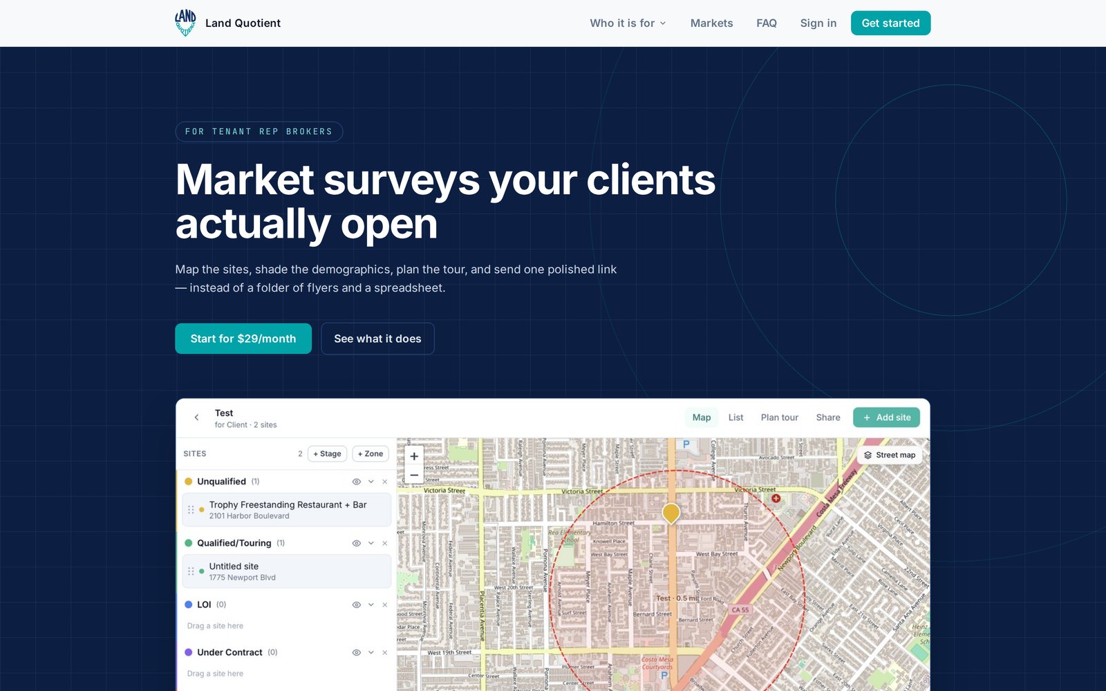 Land Quotient home page